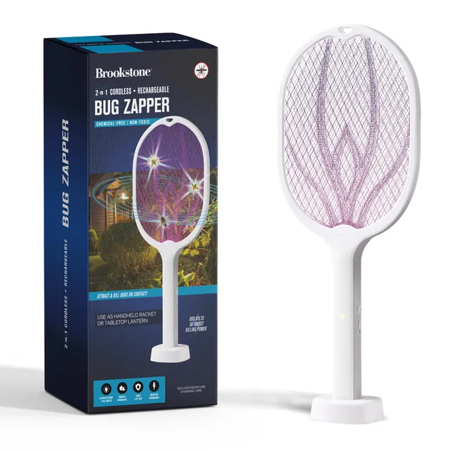 brookstone-cordless-rechargeable-electric-bug-zapper image 1