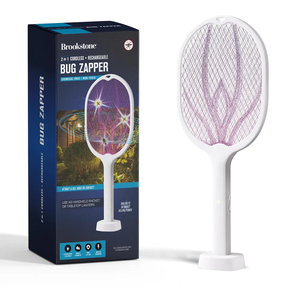 brookstone-cordless-rechargeable-electric-bug-zapper image 1