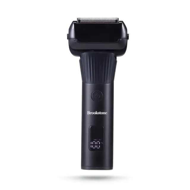 brookstone-5-head-foil-shaver-cordless-electric-razor-with-lcd-battery-display-w image 1