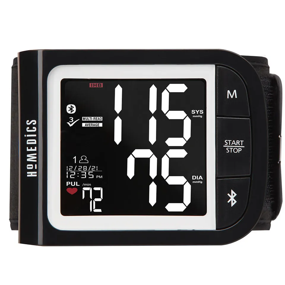 homedics-premium-wrist-blood-pressure-monitor-with-attached-cuff-smart-measure-t image 1