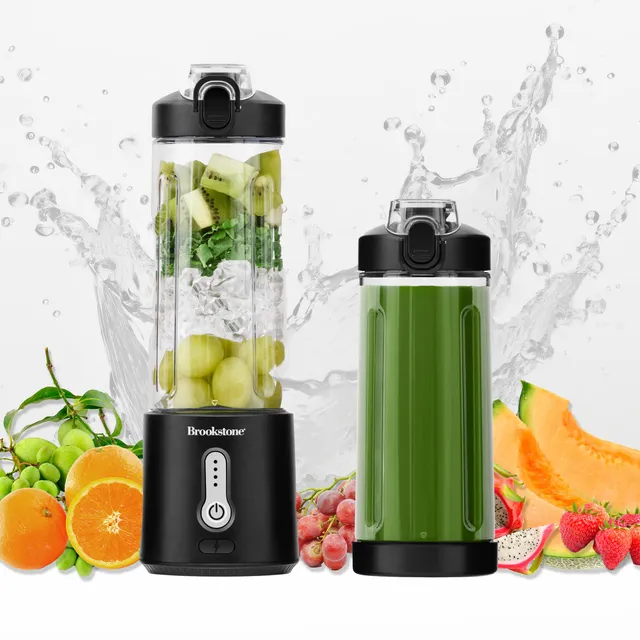 brookstone-500ml-compact-portable-blender-with-additional-lid-bpa-free-for-shake image 1