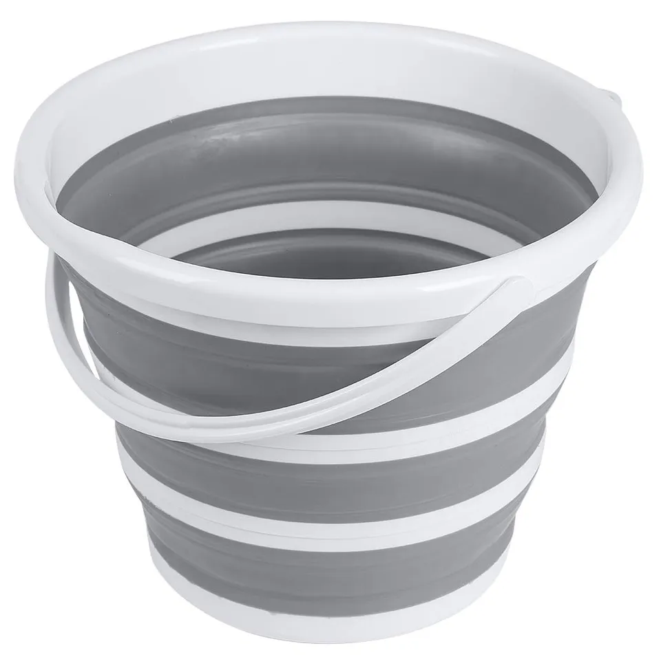 brookstone-collapsible-bucket-foldable-cleaning-bucket-with-handle-2-6-gal-10l-f image 1