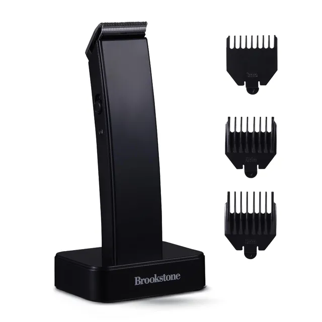 brookstone-cordless-hair-trimmer-with-charging-base-precision-grooming-for-hair- image 1