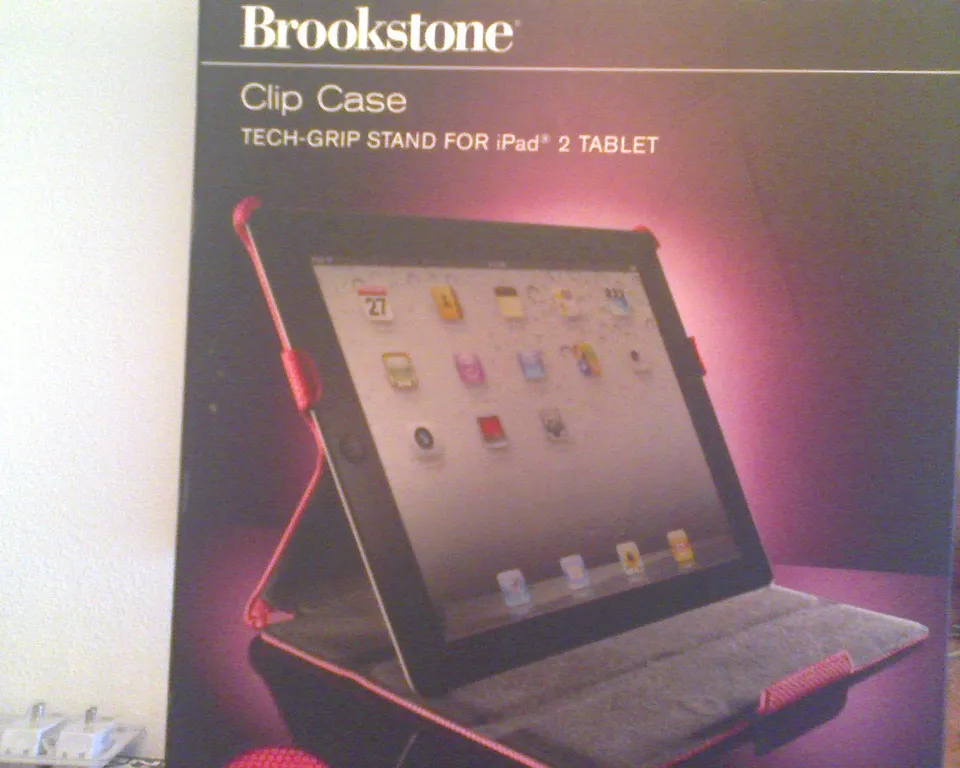 brookstone-clip-case-with-tech-grip-for-ipad-2-3-4-secure-grip-and-clip-design image 1