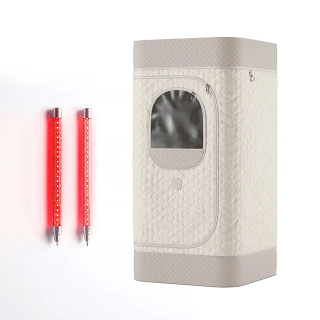 homedics-premium-steam-sauna-dual-red-light-wands-full-body-recovery-system image 1