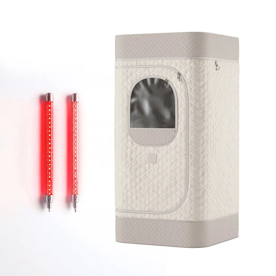homedics-premium-steam-sauna-dual-red-light-wands-full-body-recovery-system image 1