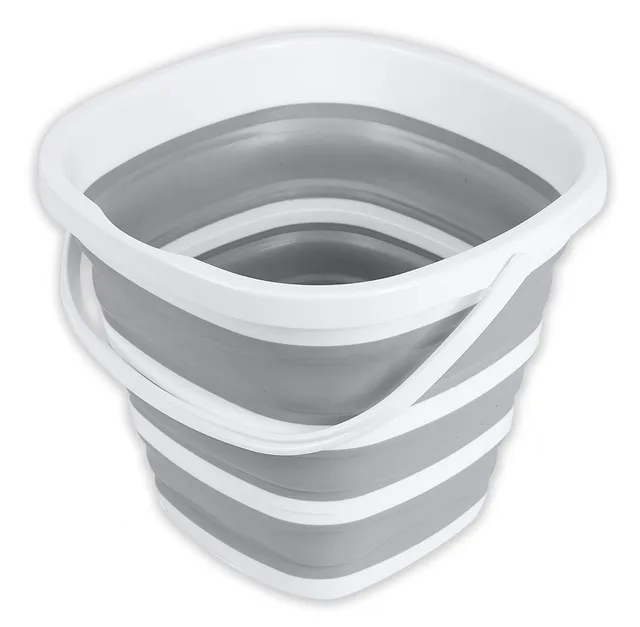 brookstone-collapsible-bucket-foldable-cleaning-bucket-with-handle-2-6-gal-10l-s image 1