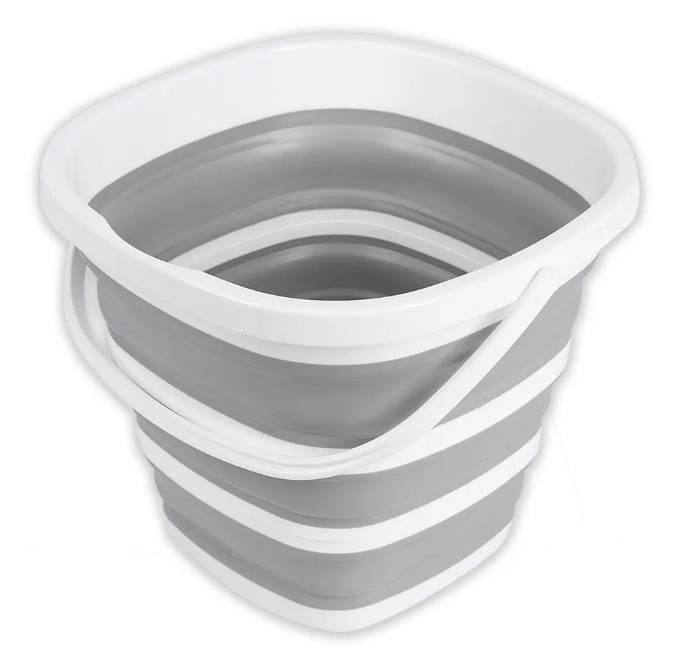 brookstone-collapsible-bucket-foldable-cleaning-bucket-with-handle-2-6-gal-10l-s image 1