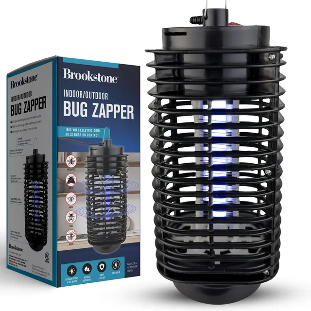 brookstone-indoor-outdoor-bug-zapper-1800v-power-grid image 1