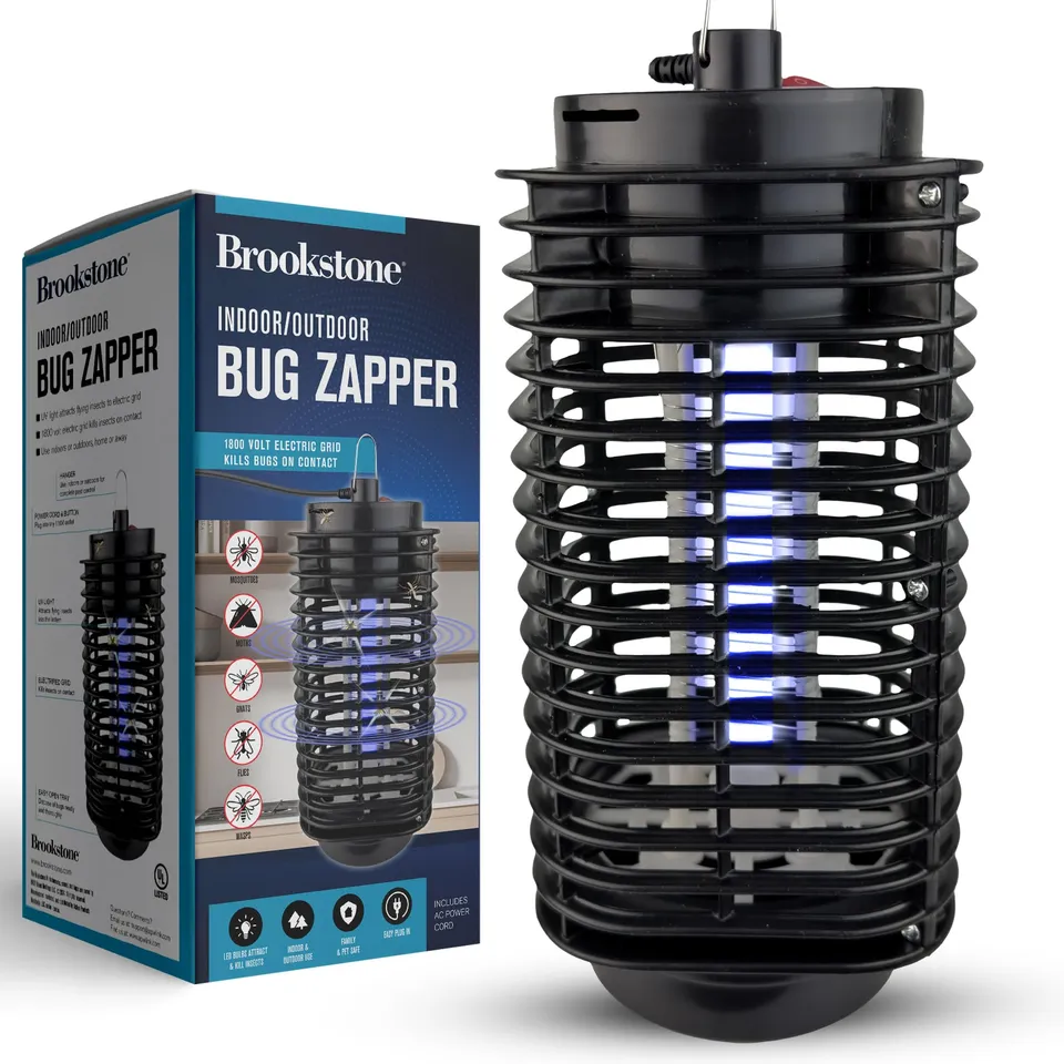 brookstone-indoor-outdoor-bug-zapper-1800v-power-grid image 1