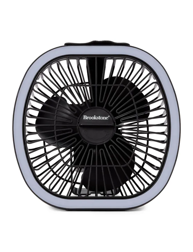brookstone-rechargeable-aroma-fan-mini-portable-fan-with-aromatherapy-diffuser-a image 1