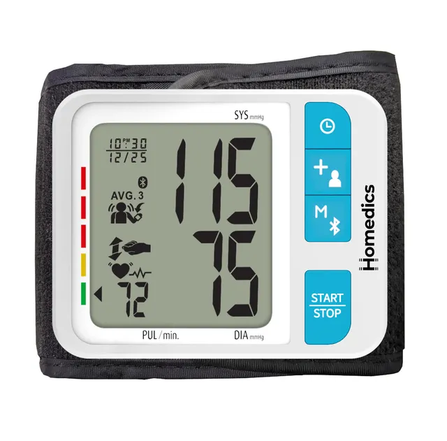 homedics-wrist-blood-pressure-monitor-with-bluetooth-smart-health-tracking-with- image 1