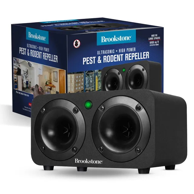 brookstone-ultrasonic-high-frequency-repeller-dual-speaker-technology-6-450-sq-f image 1
