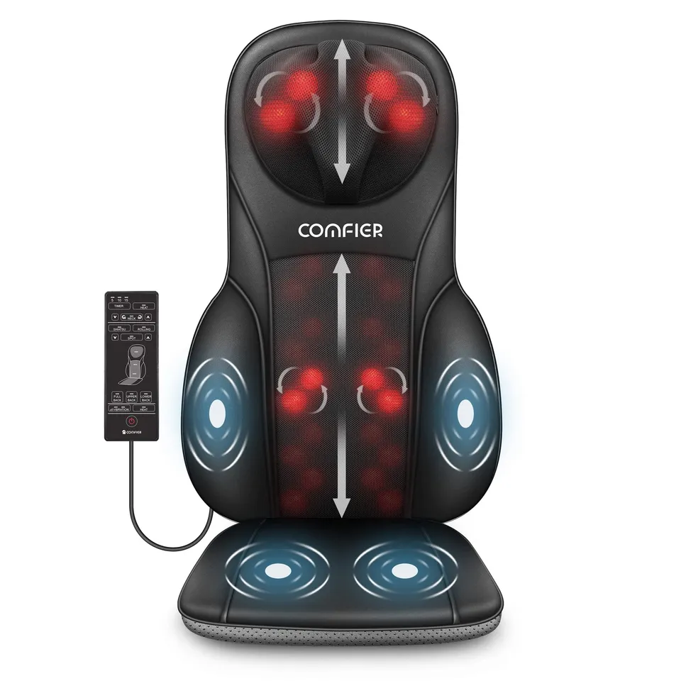 comfier-shiatsu-back-massager-with-heat-full-back-kneading-rolling-massage-chair image 1
