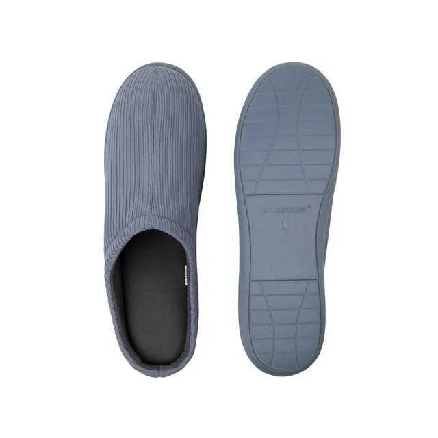 brookstone-classic-comfort-memory-foam-men-s-indoor-slippers-warm-soft-plush-lin image 1