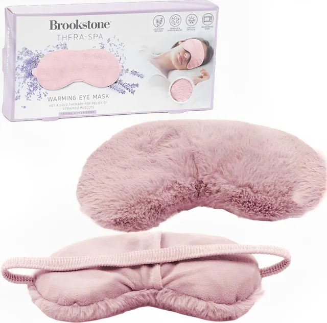 brookstone-eye-mask-for-hot-cold-therapy-lavender-infused-weighted-sleeping-mask image 1
