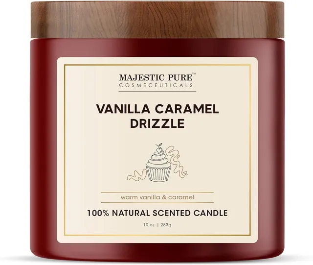 majestic-pure-vanilla-caramel-drizzle-candle-single-candle-for-cozy-dessert-insp image 1
