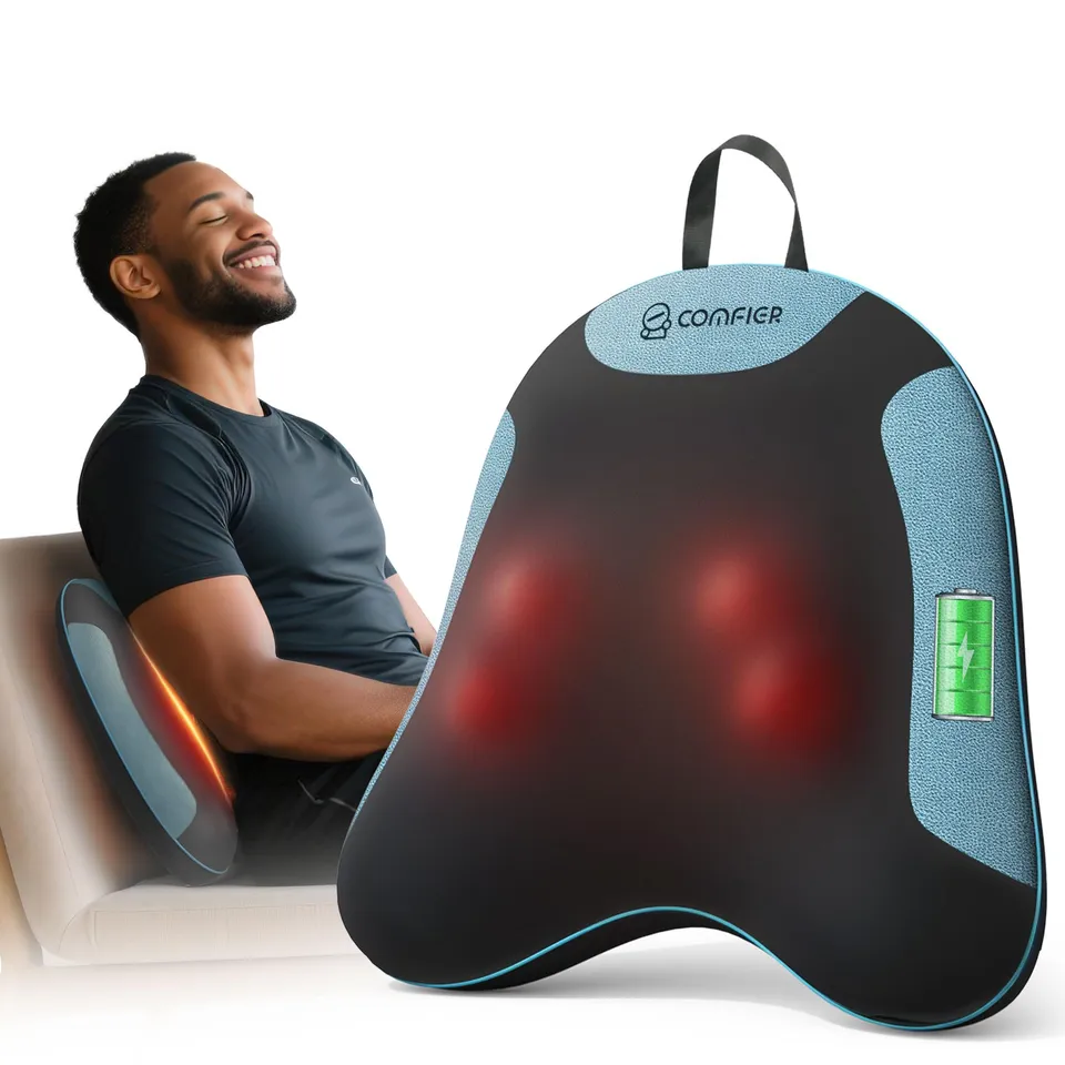 comfier-cordless-lumbar-support-pillow-with-shiatsu-massage-and-heat-rechargeabl image 1