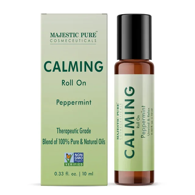 majestic-pure-calming-essential-oil-roll-on-blend-0-3-fl-oz-10ml-portable-aromat image 1