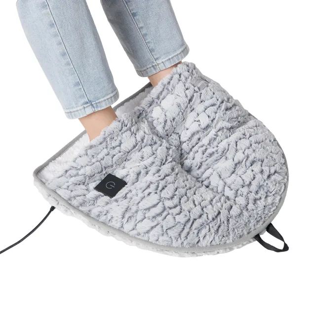 brookstone-electric-foot-warmer-with-4-heat-settings-sherpa-lined-4-hour-auto-of image 1