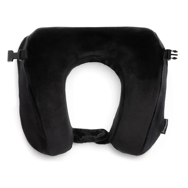 brookstone-2-in-1-memory-foam-travel-pillow-u-shaped-neck-support-for-plane-trai image 1