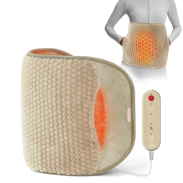 comfier-6413-plush-fabric-heating-vibrating-massage-mat-with-hand-warmer-pockets image 1