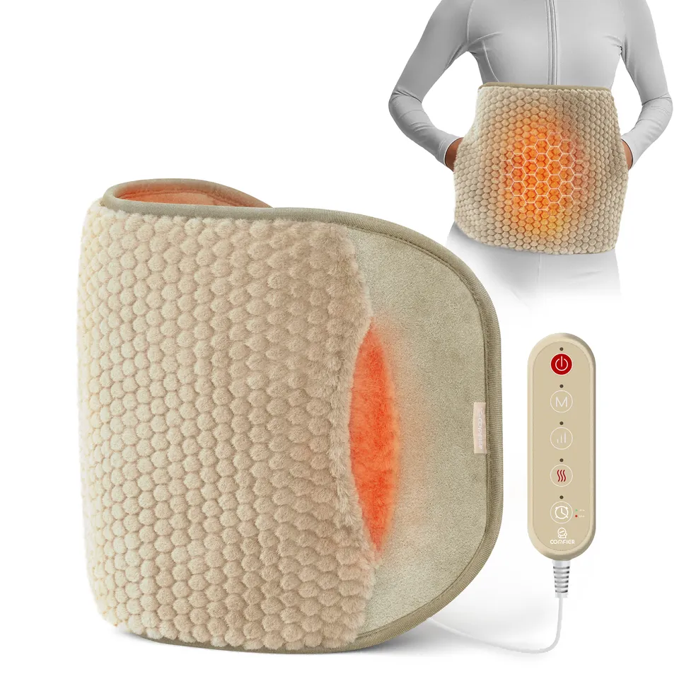 comfier-6413-plush-fabric-heating-vibrating-massage-mat-with-hand-warmer-pockets image 1