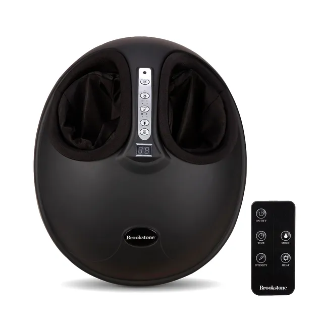 brookstone-air-compression-foot-massager-with-heat-remote image 1