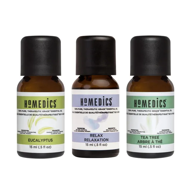 homedics-clarify-and-relax-essential-oil-trio-3-x-15-ml-eucalyptus-tea-tree-and- image 1