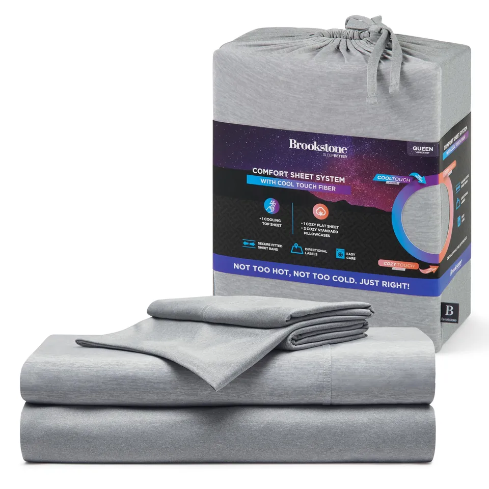 brookstone-comfort-queen-sheet-set-4-piece-cooling-knit-sheets-for-hot-sleepers- image 1