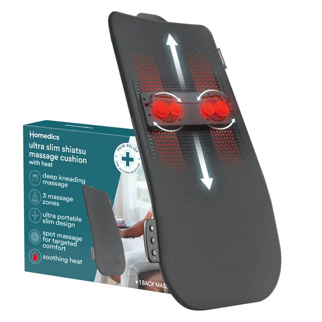 homedics-ultra-slim-shiatsu-massage-cushion-with-heat-3-zone-full-back-massager image 1