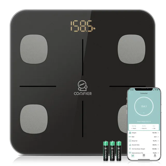 comfier-smart-body-fat-scale-accurate-digital-bathroom-scale-with-app-14-body-co image 1