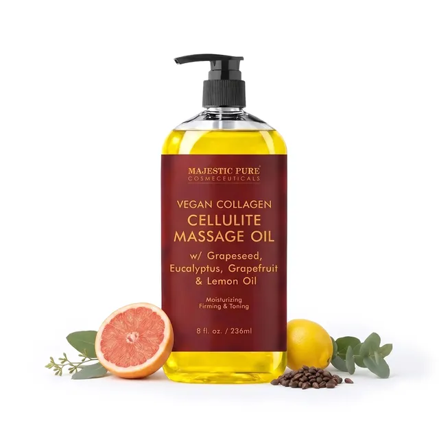 majestic-pure-vegan-collagen-cellulite-massage-oil-with-eucalyptus-8-fl-oz-smoot image 1