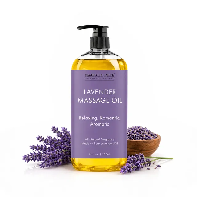 majestic-pure-lavender-massage-oil-8-fl-oz-calming-full-body-oil-for-relaxation- image 1