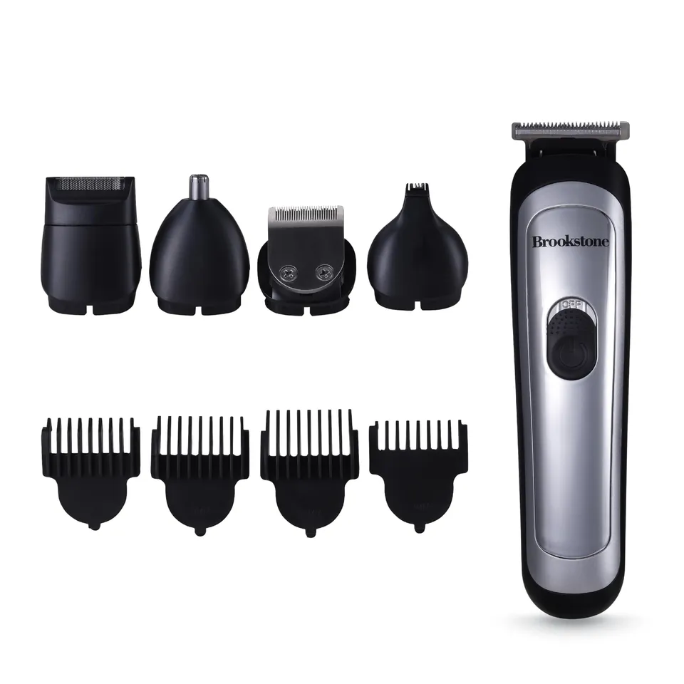 brookstone-hair-beard-trimmer-kit-14-piece-precision-grooming-set-for-hair-beard image 1