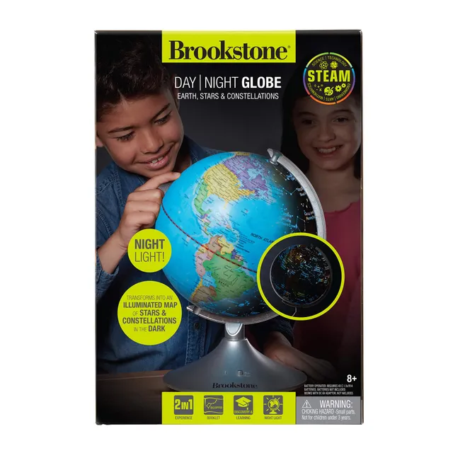brookstone-interactive-illuminated-globe-for-kids-9-inch-light-up-world-and-cons image 1