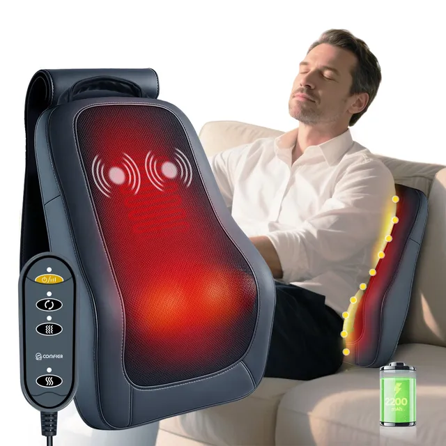 comfier-cordless-3d-shiatsu-deep-kneading-back-massager-for-back-neck-pain-relie image 1