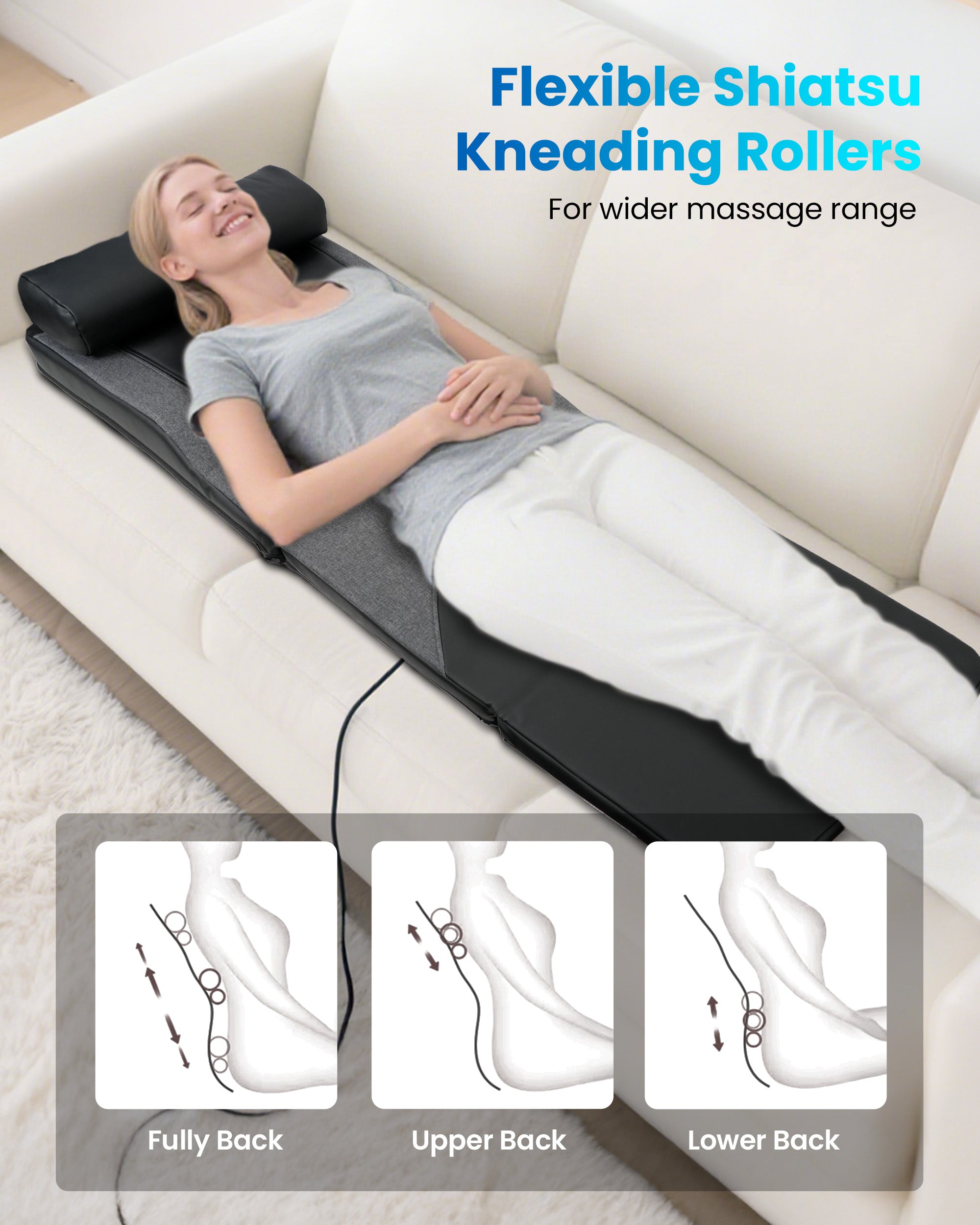comfier-cf-3407-full-body-shiatsu-massage-mat-with-heat image 2