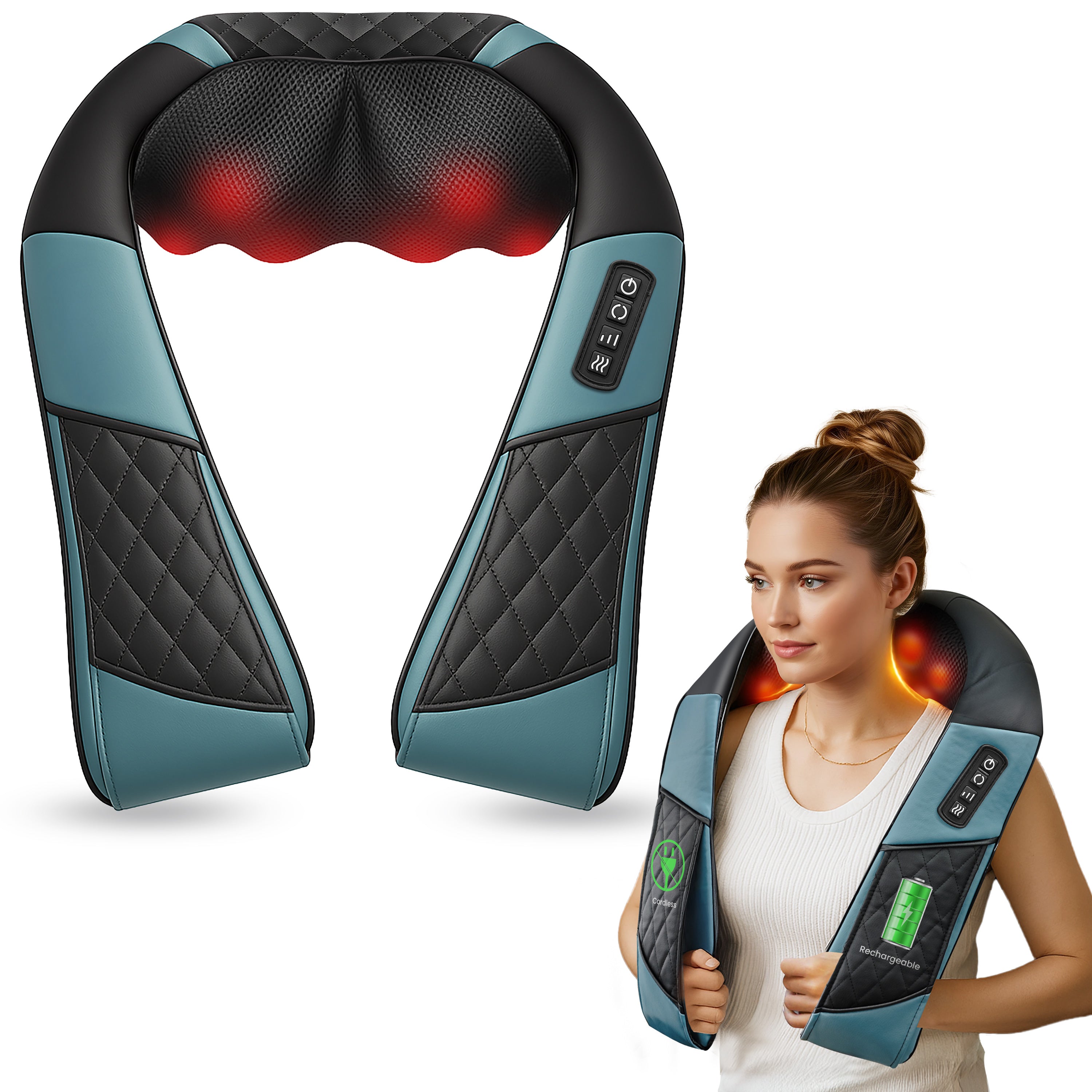 comfier-6505-cordless-neck-massager-with-deep-tissue-kneading-and-heat image 1