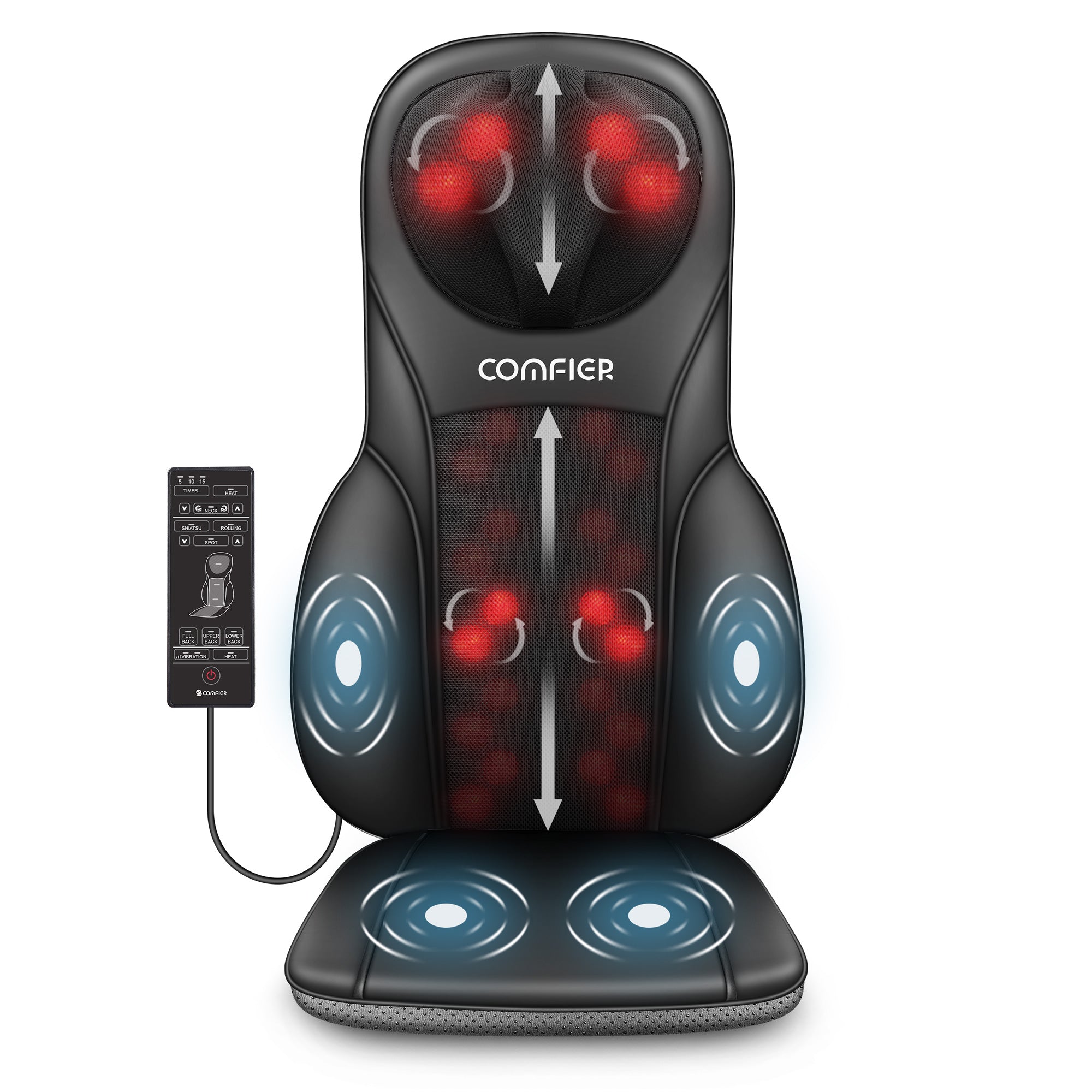 comfier-2113-leather-shiatsu-back-and-neck-massager-with-heat image 1