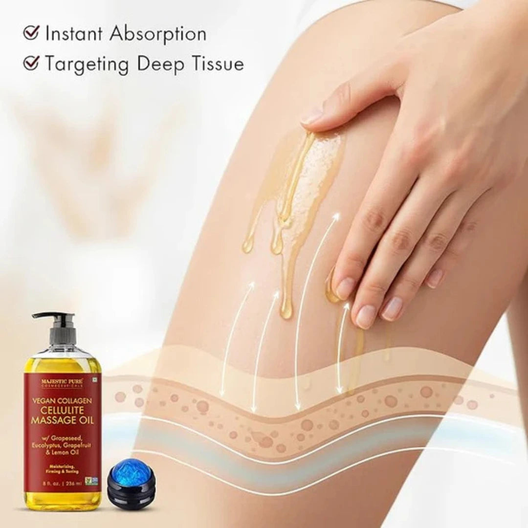 majestic-pure-vegan-collagen-cellulite-massage-oil-with-eucalyptus-oil-roller-8- image 5