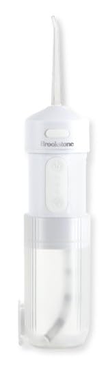 brookstone-water-flosser-deep-cleaning-adjustable-pressure-portable-white image 1