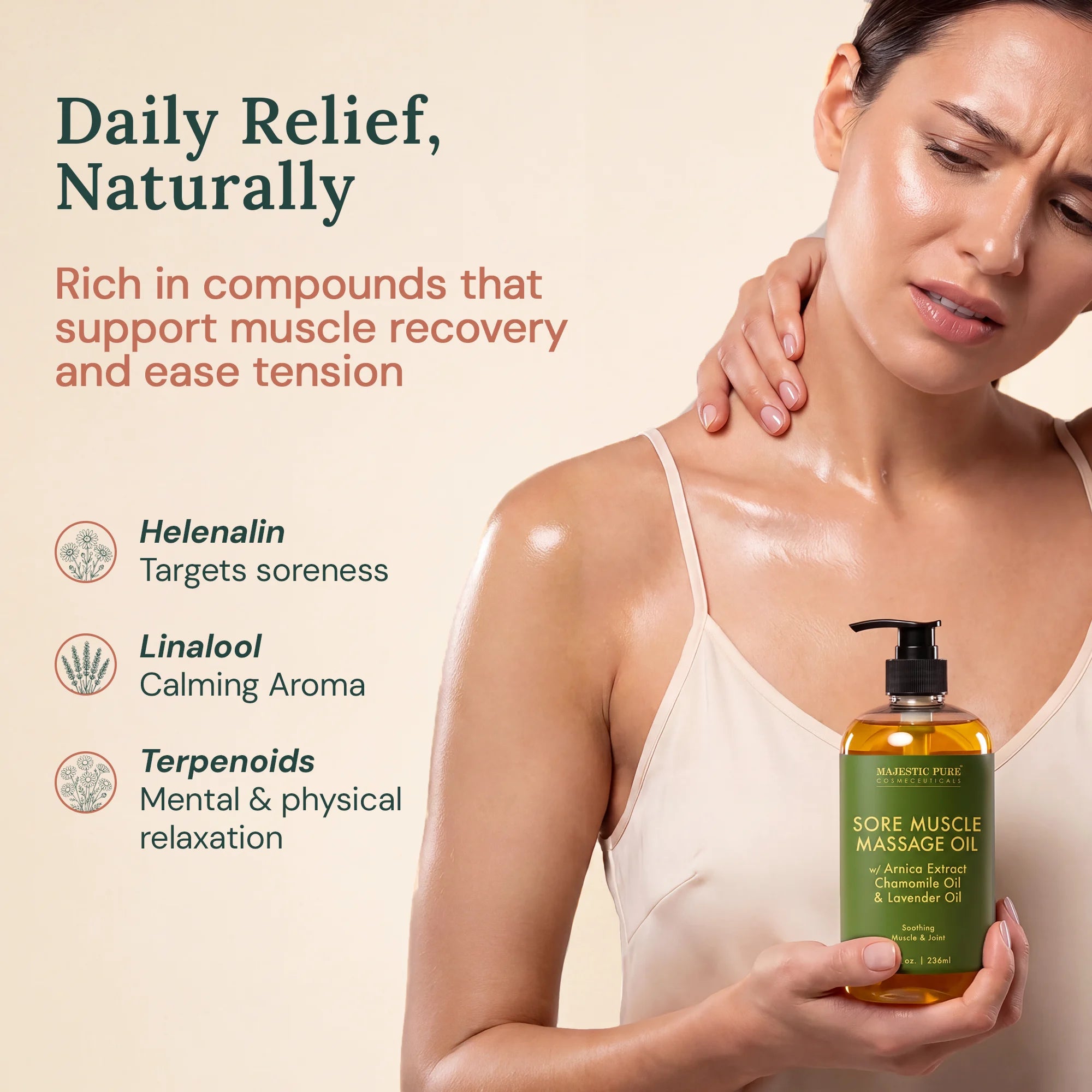 majestic-pure-sore-muscle-massage-oil-with-lavender-and-chamomile-essential-oils image 2