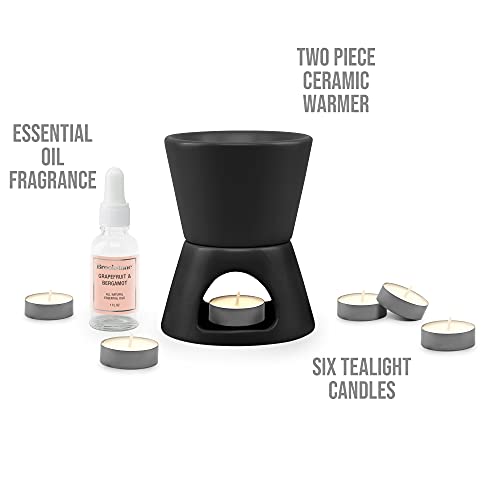 brookstone-2-in-1-tea-light-ceramic-diffuser-and-wax-warmer-grapefruit-bergamot- image 8