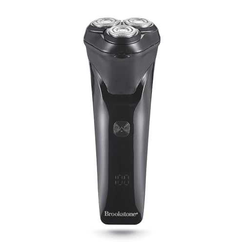 brookstone-3-head-flex-rotary-shaver-pivoting-heads-rechargeable-wet-dry-waterpr image 7