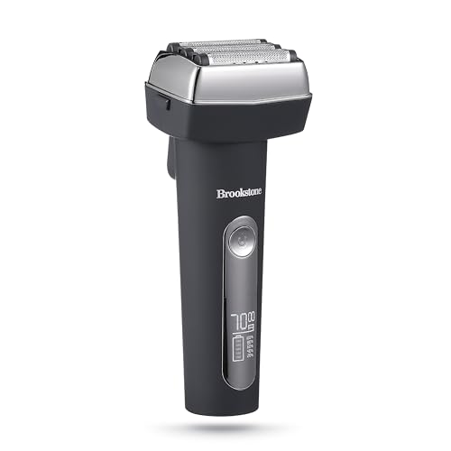 brookstone-foil-shaver-rechargeable-electric-razor-compact-and-travel-friendly-i image 7
