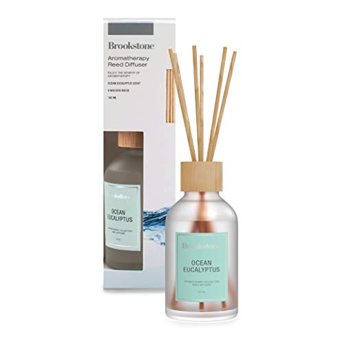 brookstone-180-ml-reed-diffuser-ocean-eucalyptus-fragrance-8-natural-wooden-reed image 6