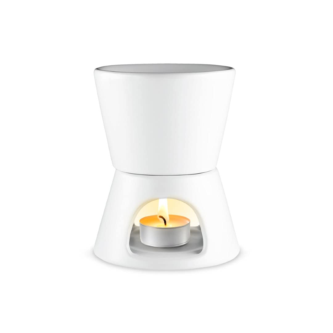 brookstone-2-in-1-tea-light-ceramic-diffuser-and-wax-warmer-eucalyptus-spearmint image 1