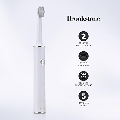 brookstone-sonic-electric-power-toothbrush-5-brushing-modes-with-2-minute-timer- image 8