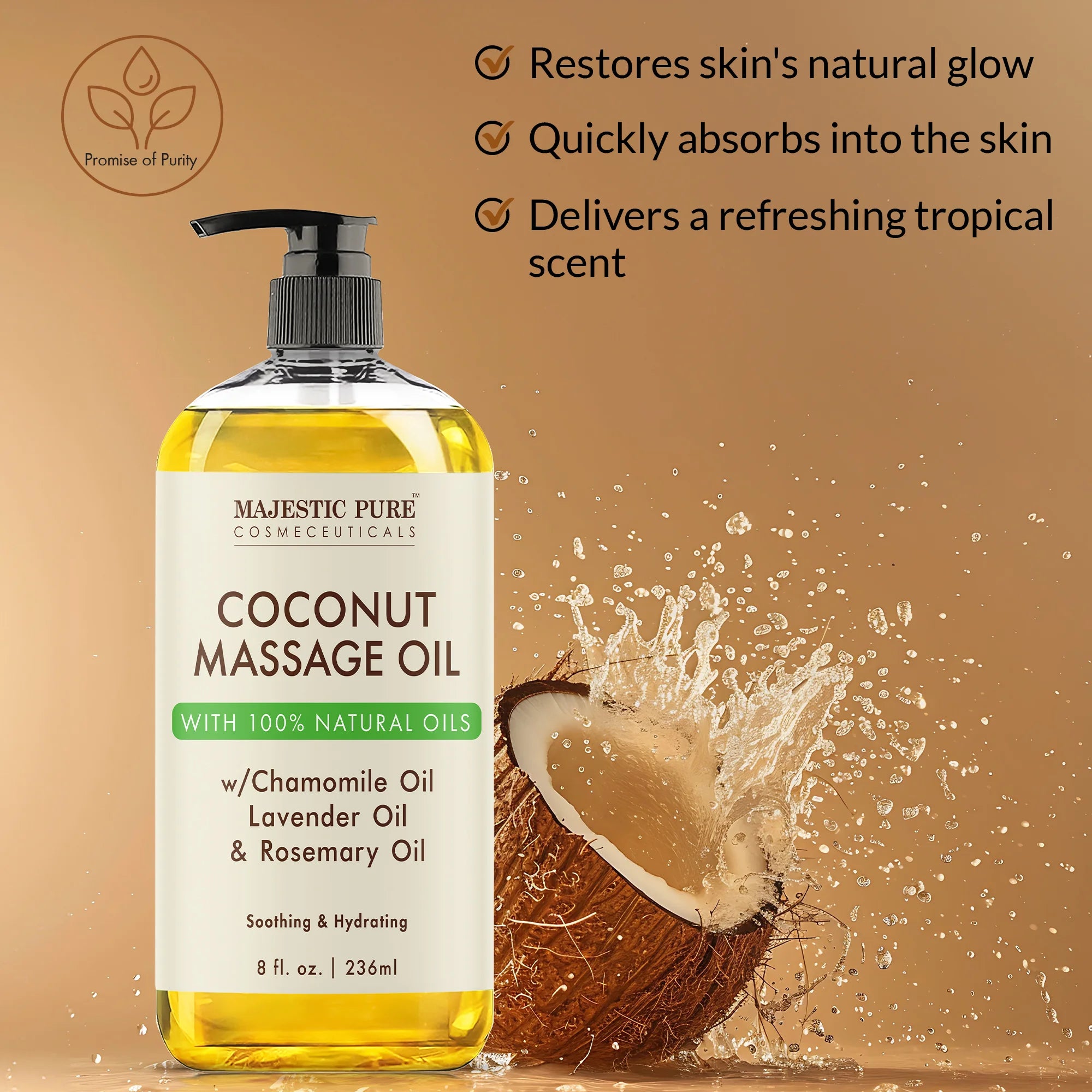 majestic-pure-coconut-massage-oil-with-rosemary-oil-8-fl-oz-lightweight-non-grea image 4